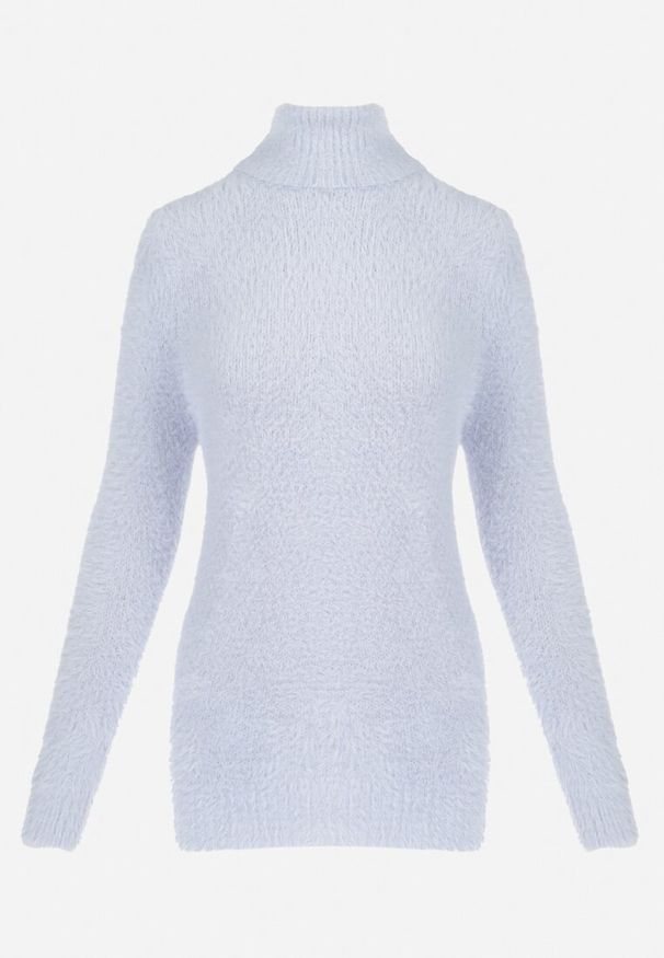 Born2be - Jasnoniebieski Wełniany Golf Mihn. Typ kołnierza: golf. Kolor: niebieski. Materiał: wełna. Długość rękawa: długi rękaw. Długość: długie. Sezon: zima, jesień