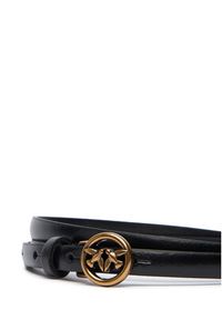 Pinko - PINKO Pasek Damski Thin Belt H1 20252 PLT11 05481.A2QP Czarny. Kolor: czarny. Materiał: skóra #2