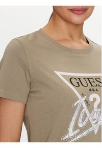 Guess T-Shirt Icon W4YI32 I3Z14 Zielony Regular Fit. Kolor: zielony. Materiał: bawełna