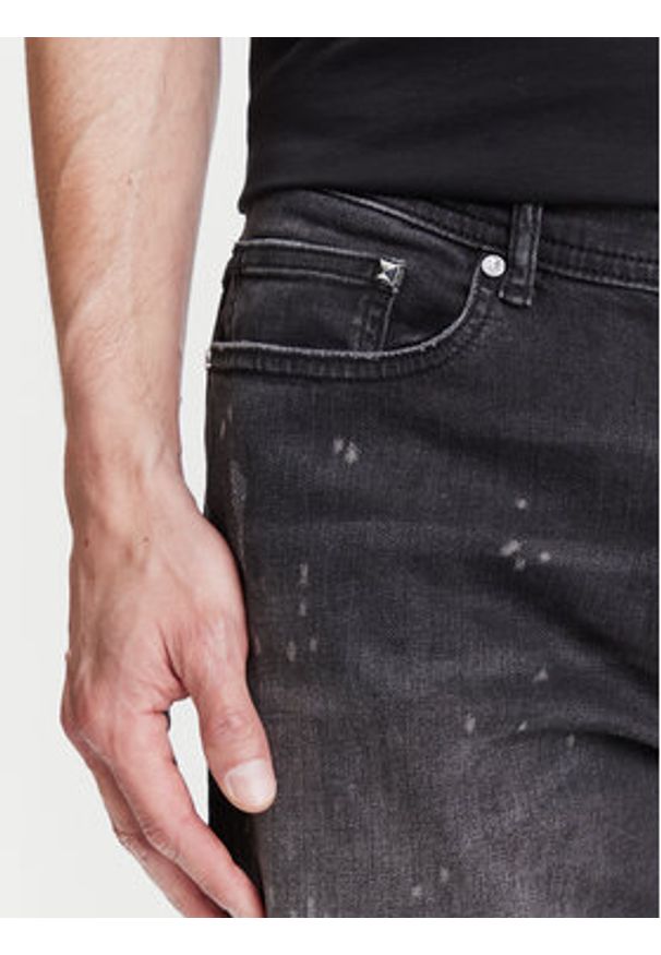 Karl Lagerfeld - KARL LAGERFELD Szorty jeansowe 265820 552832 Czarny Slim Fit. Kolor: czarny. Materiał: bawełna