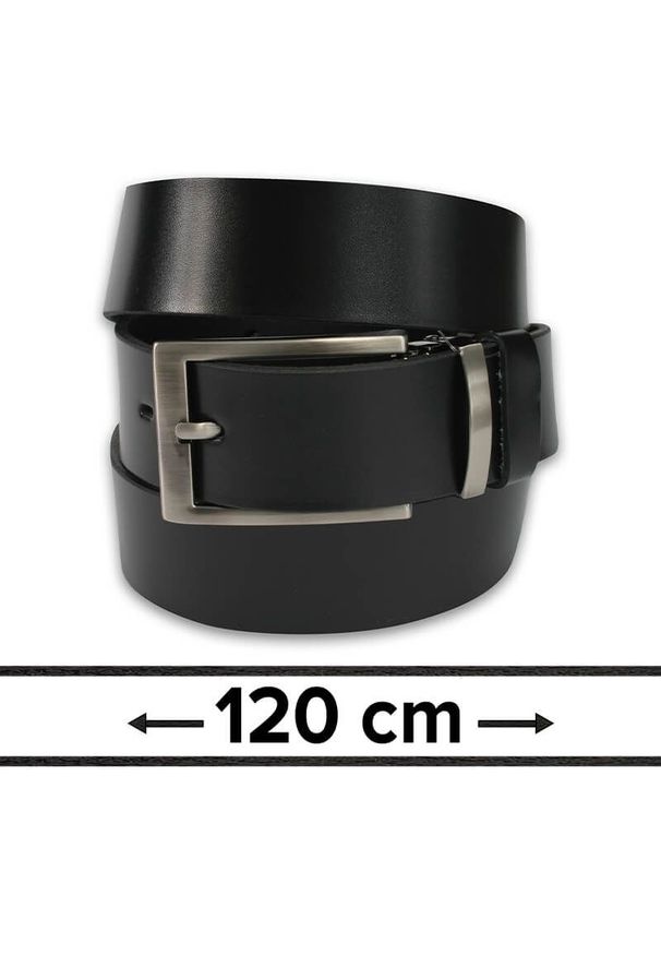 Zet - Pasek do Spodni, Czarny 120 cm, Skórzany, Elegancki, Męski, Możliwość Skrócenia -ZET. Kolor: czarny. Materiał: skóra. Styl: elegancki