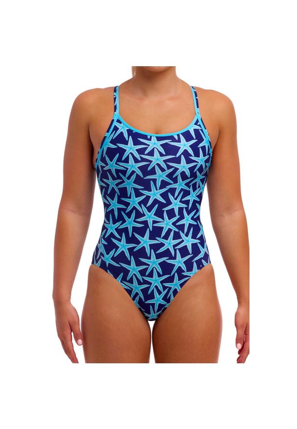 Strój kąpielowy jednoczęściowy FUNKITA See Stars - Diamond Back. Kolor: niebieski