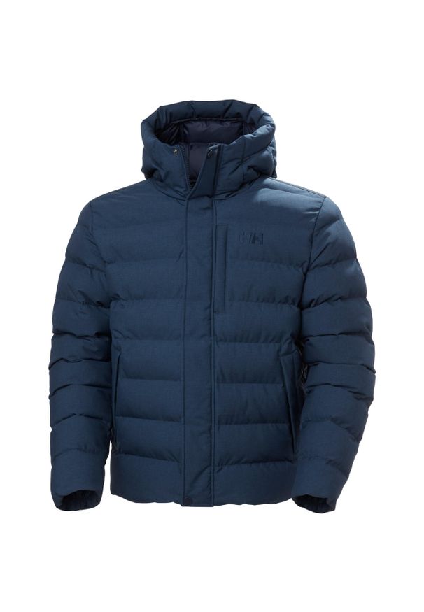 Kurtka z kapturem Helly Hansen Alby Puffy. Typ kołnierza: kaptur. Kolor: niebieski. Materiał: puch. Sport: turystyka piesza