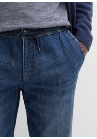bonprix - Lekkie dżinsy ze stretchem z gumką w talii, regular fit straight. Kolor: niebieski #3