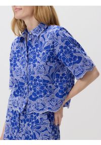 Reserved - Bawełniana koszula z haftem - wielobarwny. Materiał: bawełna. Wzór: haft #1