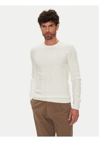 Guess Sweter M5YR07 Z3FC2 Biały Regular Fit. Kolor: biały. Materiał: wiskoza