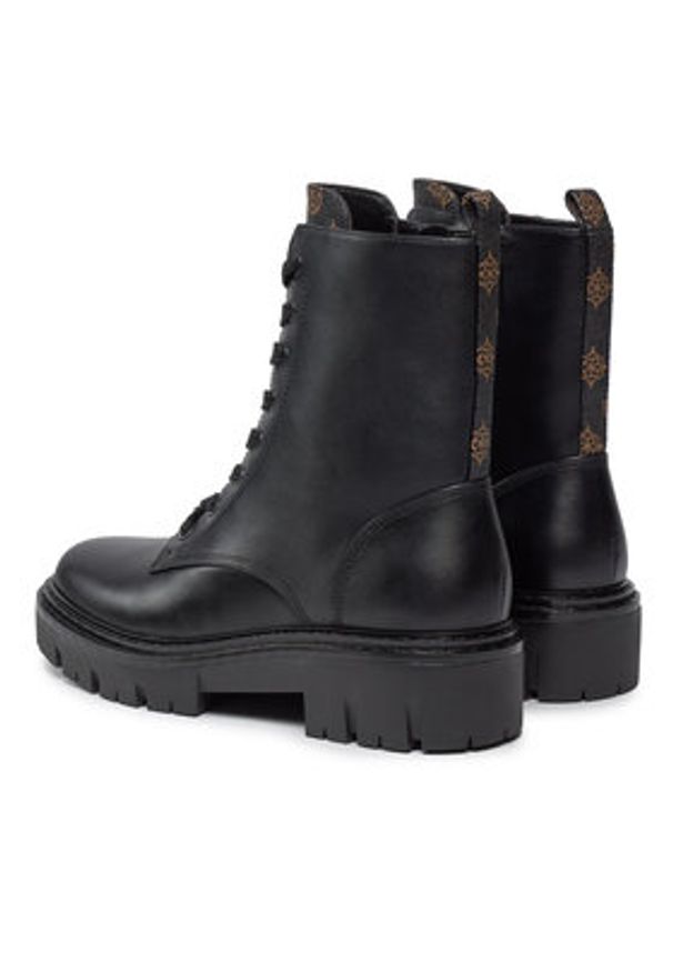 Guess Botki Jefei FLPJFI FAL10 Czarny. Kolor: czarny. Materiał: skóra