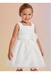Abel & Lula Sukienka elegancka 5044 Biały Regular Fit. Kolor: biały. Materiał: syntetyk. Styl: elegancki #1