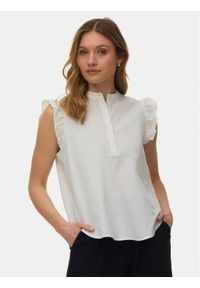 Vero Moda Bluzka Selma 10345667 Biały Regular Fit. Kolor: biały. Materiał: bawełna #1