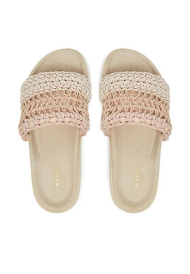 Inuikii Klapki Loose Knitted 70104-110 Beżowy. Kolor: beżowy. Materiał: materiał