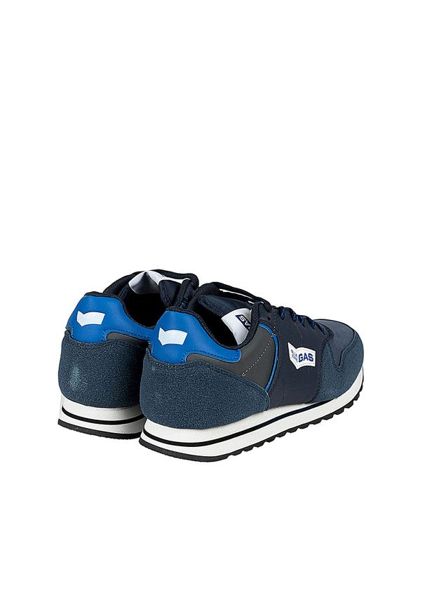Gas Sneakersy "Alba NBX" | GAM223603 | Alba NBX | Mężczyzna | Granatowy. Kolor: niebieski. Materiał: skóra ekologiczna. Wzór: aplikacja