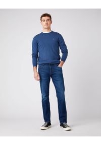 Wrangler - WRANGLER CREW KNIT DARK DENIM W8A02PXTG 112141657. Materiał: denim. Styl: klasyczny