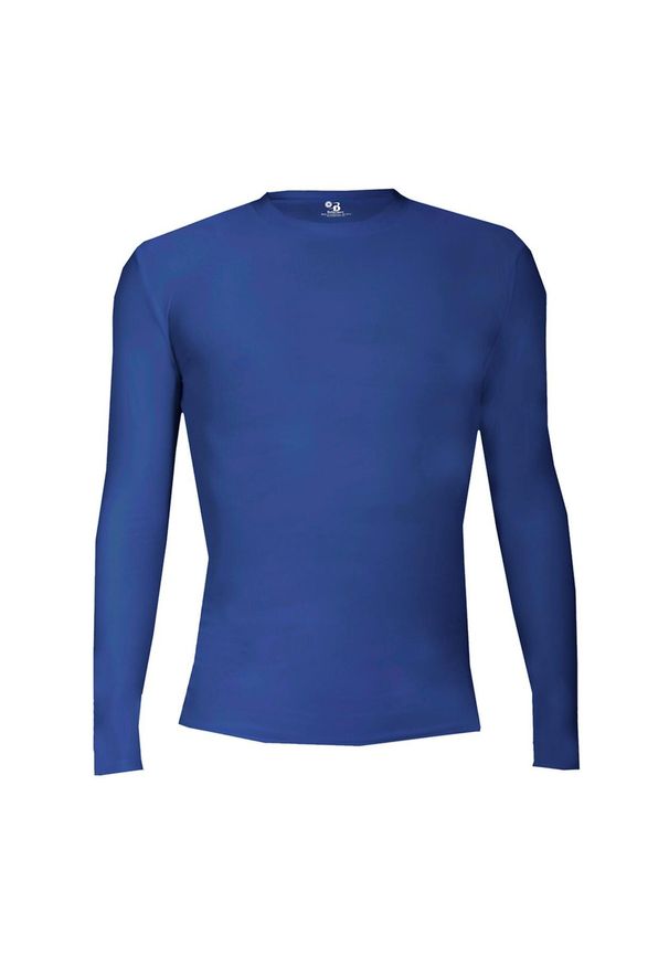 BADGER SPORT - Koszulka z długim rękawem Pro Compression Adults Men Round Neck Undershirt. Kolor: niebieski. Długość rękawa: długi rękaw. Długość: długie