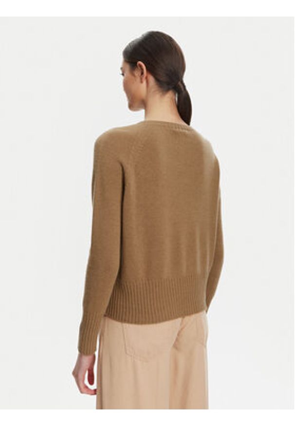 Marella Sweter Spider 2523366354 Brązowy Oversize. Kolor: brązowy. Materiał: syntetyk