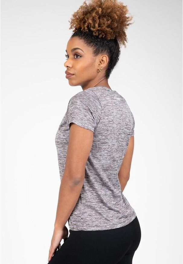 GORILLA WEAR - Elmira V-Neck Koszulka - Szary Melange. Kolor: szary. Sport: fitness