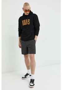 Vans bluza bawełniana męska kolor czarny z kapturem z nadrukiem. Typ kołnierza: kaptur. Kolor: czarny. Materiał: bawełna. Wzór: nadruk #5