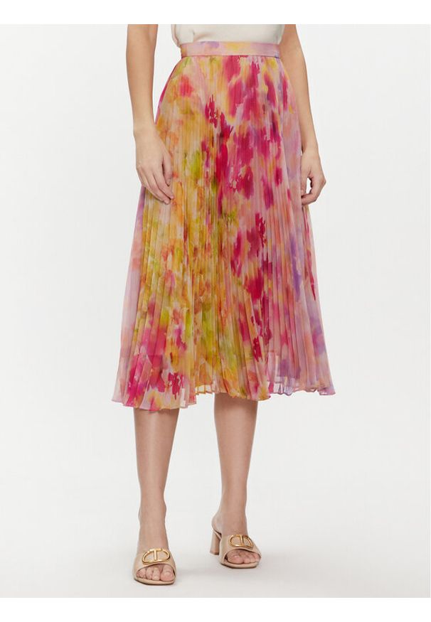 TwinSet - TWINSET Spódnica plisowana 241TP2592 Kolorowy Regular Fit. Materiał: syntetyk. Wzór: kolorowy