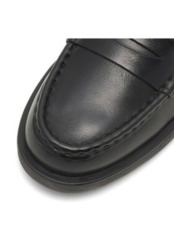 Gino Rossi - GINO ROSSI Mokasyny LUISA-112989 Czarny. Kolor: czarny. Materiał: skóra