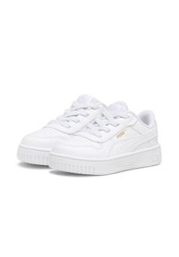 Puma - Sneakersy Carina Street dla małych dzieci PUMA White Gold. Kolor: biały, wielokolorowy, żółty. Sezon: lato. Sport: bieganie