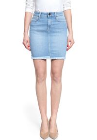 Lee - SPÓDNICA JEANSOWA LEE MID SKIRT FLIGHT L38JROKR 112108239. Materiał: jeans. Wzór: aplikacja, gładki, kolorowy. Sezon: lato, zima, jesień. Styl: elegancki #10