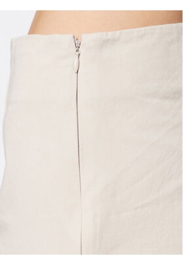 Moss Copenhagen Spódnica mini Cyrilla 17258 Écru Slim Fit. Materiał: bawełna