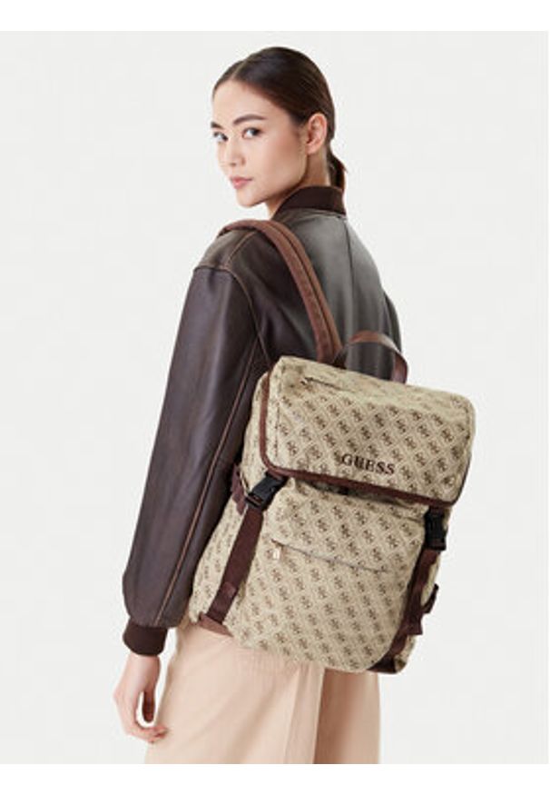 Guess Plecak L5YZ08 WGRI0 Beżowy. Kolor: beżowy. Materiał: materiał