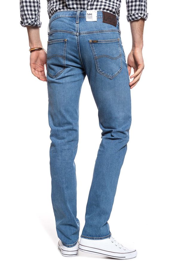 Lee - LEE SPODNIE MĘSKIE DAREN ZIP FLY BLUE USED FE L707HDBZ 112118165. Wzór: aplikacja