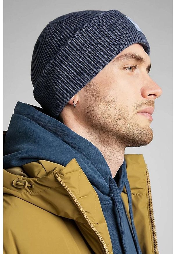 Lee - LEE BEANIE MĘSKA CZAPKA ZIMOWA LOGO PARRY BLUE LP514766 112320590. Sezon: zima