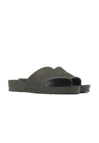 Klapki męskie Birkenstock Barbados Eva. Zapięcie: bez zapięcia. Kolor: czarny. Materiał: syntetyk, materiał. Szerokość cholewki: normalna. Sport: turystyka piesza