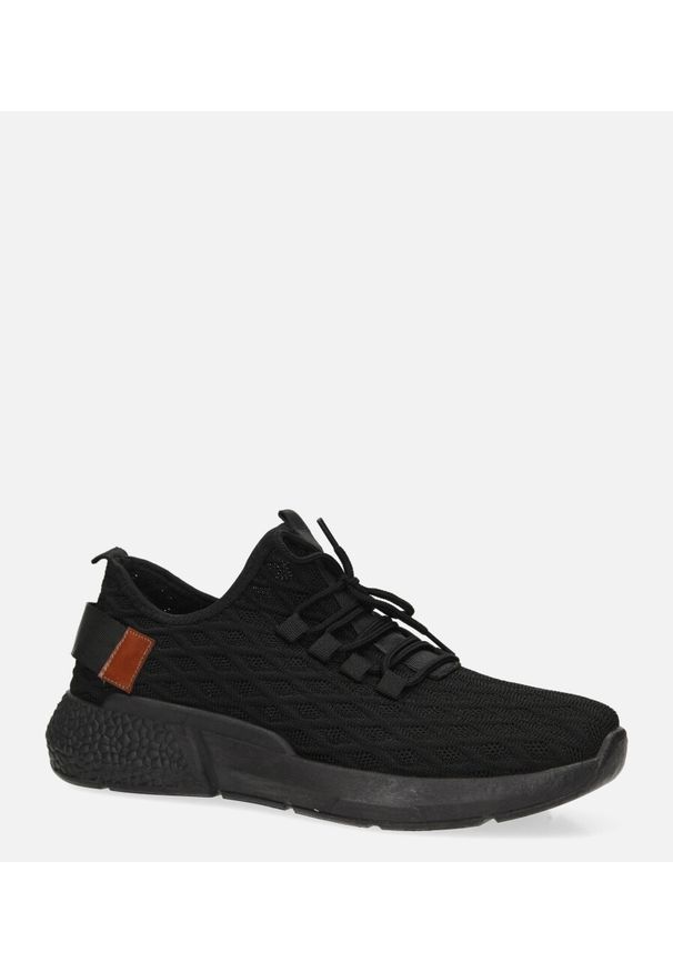 Casu - czarne buty sportowe sznurowane casu yz05-1. Kolor: czarny