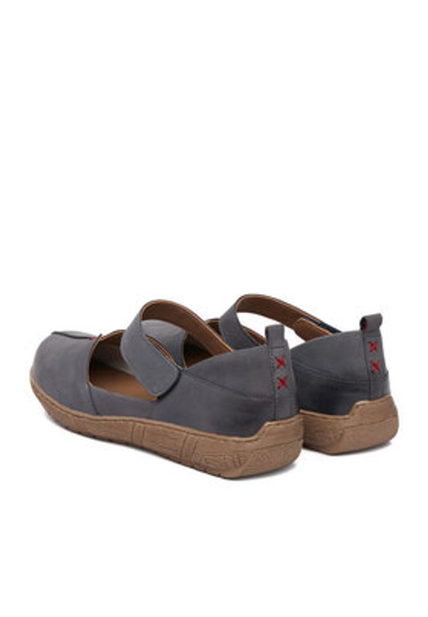 Go Soft Baleriny CEO-WI23-COMFORT-06 Niebieski. Kolor: niebieski. Materiał: nubuk, skóra