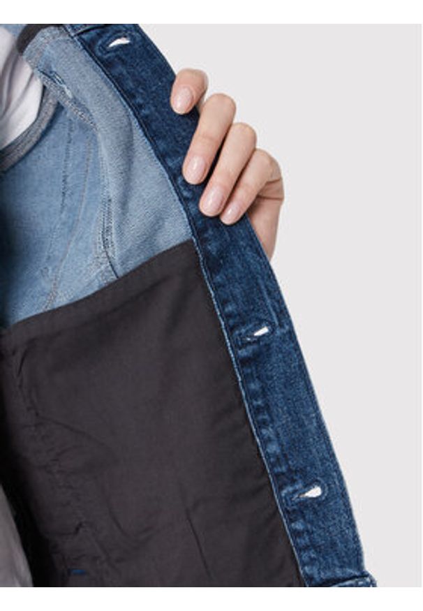 G-Star RAW - G-Star Raw Kurtka jeansowa Burten Stretch D20051-C911-C767 Granatowy Regular Fit. Kolor: niebieski. Materiał: bawełna