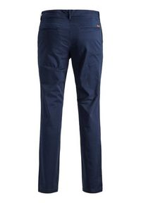 Jack & Jones Chinosy Marco 12150148 Granatowy Slim Fit. Kolor: niebieski. Materiał: bawełna #3
