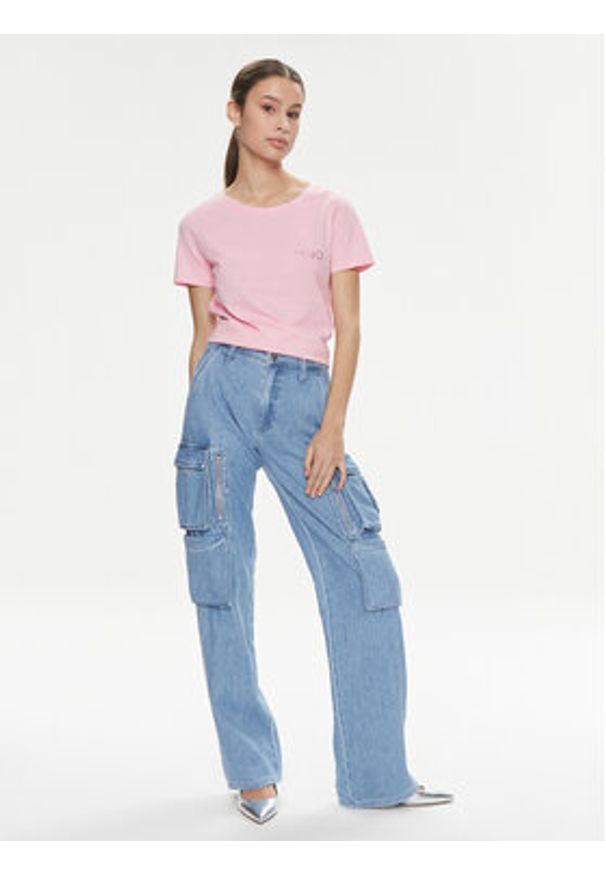 Liu Jo T-Shirt Moda M/C MA4395 J6308 Różowy Regular Fit. Kolor: różowy. Materiał: bawełna