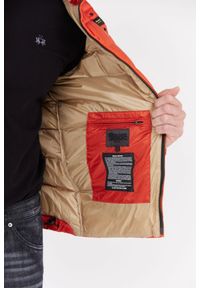 Blauer USA - BLAUER Pomarańczowa męska puchowa kurtka Sergio z kapturem, Rozmiar XXL. Typ kołnierza: kaptur. Kolor: pomarańczowy. Materiał: puch #5