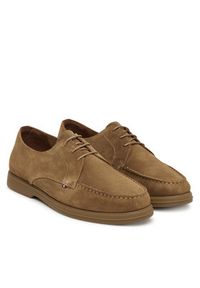 TOMMY HILFIGER - Tommy Hilfiger Mokasyny Moc T Derby FM0FM05495 Brązowy. Kolor: brązowy. Materiał: zamsz, skóra #3