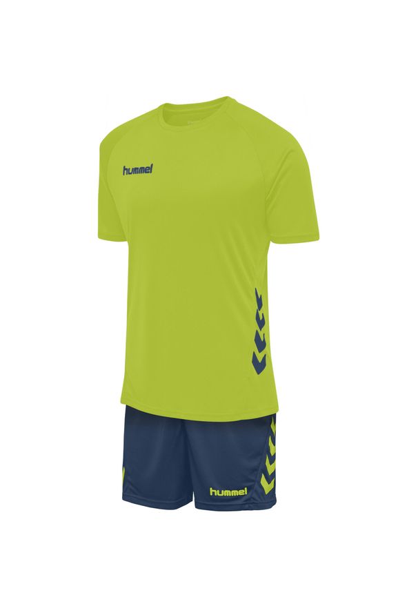 Ustaw Hummel hmlPROMO. Kolor: wielokolorowy, niebieski, żółty, zielony. Długość rękawa: krótki rękaw. Długość: krótkie. Sport: fitness, piłka ręczna
