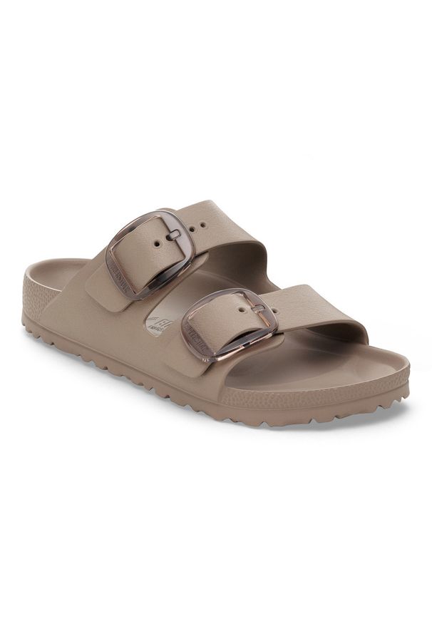 Birkenstock - BIRKENSTOCK Arizona Big Buckle EVA Gray Taupe Klapki damskie. Okazja: na spacer, na plażę. Kolor: brązowy. Materiał: materiał. Sezon: lato. Styl: elegancki, klasyczny