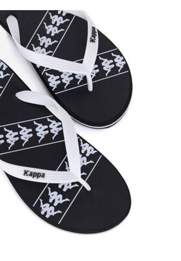 Kappa Japonki 371D2SW BLACK - WHITE Kolorowy. Materiał: materiał, syntetyk. Wzór: kolorowy
