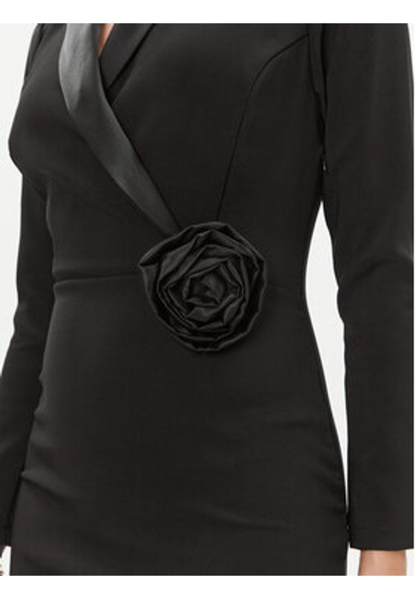 Rinascimento Sukienka koktajlowa CFC0019220002 Czarny Regular Fit. Kolor: czarny. Materiał: syntetyk. Styl: wizytowy