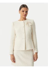 Rinascimento Marynarka CFC0128068003 Beżowy jasny Slim Fit. Kolor: beżowy. Materiał: syntetyk #1