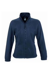 SOL'S - Damski Polar North Bluza Polarowa Na Zamek. Kolor: niebieski. Materiał: polar. Sezon: zima. Styl: sportowy