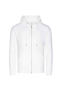 AWDIS - Organiczna Bluza Z Kapturem Dla Dorosłych Unisex. Typ kołnierza: kaptur. Kolor: biały