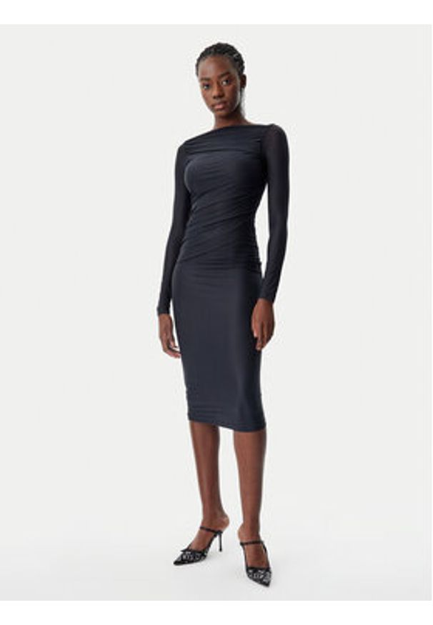 Pinko - PINKO Sukienka koktajlowa 104838 A2H1 Z99 Czarny Slim Fit. Kolor: czarny. Materiał: syntetyk. Styl: wizytowy