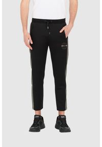 La Martina - LA MARTINA Czarne męskie spodnie Slim Fit, Rozmiar L. Kolor: czarny. Materiał: poliester