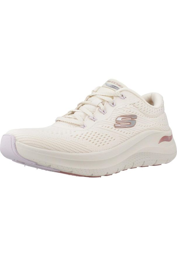 skechers - Buty do chodzenia damskie Skechers Arch Fit 2.0 Big League. Kolor: beżowy. Materiał: tkanina. Model: Skechers Sport. Sport: turystyka piesza