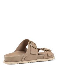 Geox Klapki D Sandybett D558RA 00022 C6738 Beżowy. Kolor: beżowy. Materiał: zamsz, skóra #5