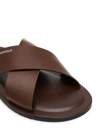 Karl Lagerfeld - KARL LAGERFELD Klapki Kastor III KL70214 Brązowy. Kolor: brązowy. Materiał: skóra