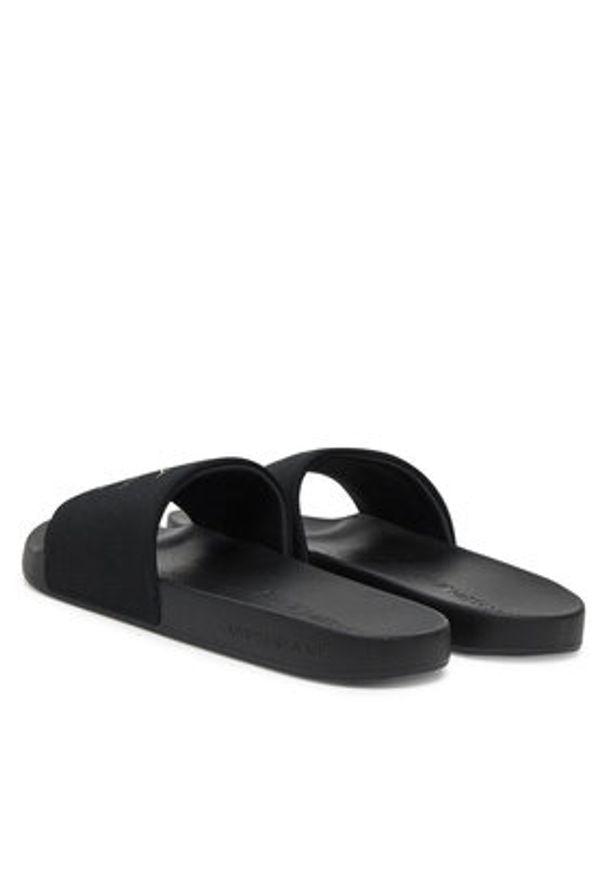 Calvin Klein Jeans Klapki Slide Monologo Cv YM0YM01367 Czarny. Kolor: czarny. Materiał: materiał