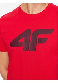 4f - 4F T-Shirt 4FAW23TTSHM0877 Czerwony Regular Fit. Kolor: czerwony. Materiał: bawełna #3